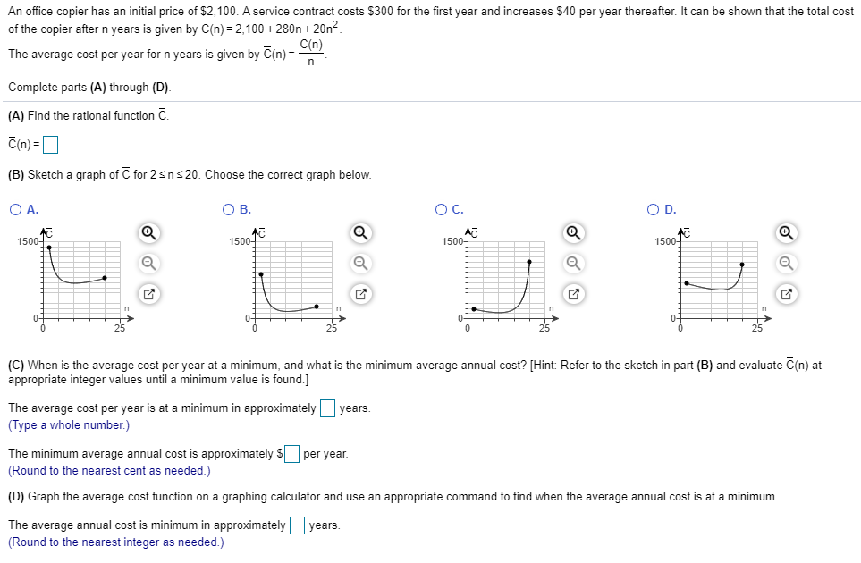 Below is the question An office copier has an