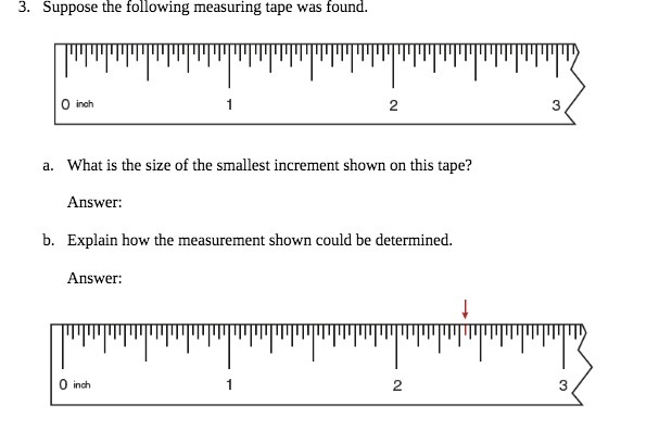 3. Suppose the following measuring tape was