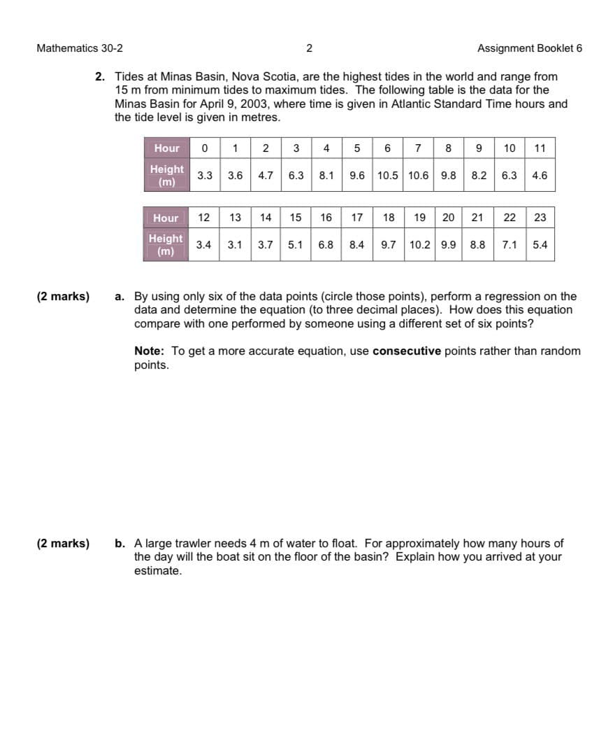 can you help Matamatimi 30-2 2 Assignment Booklet