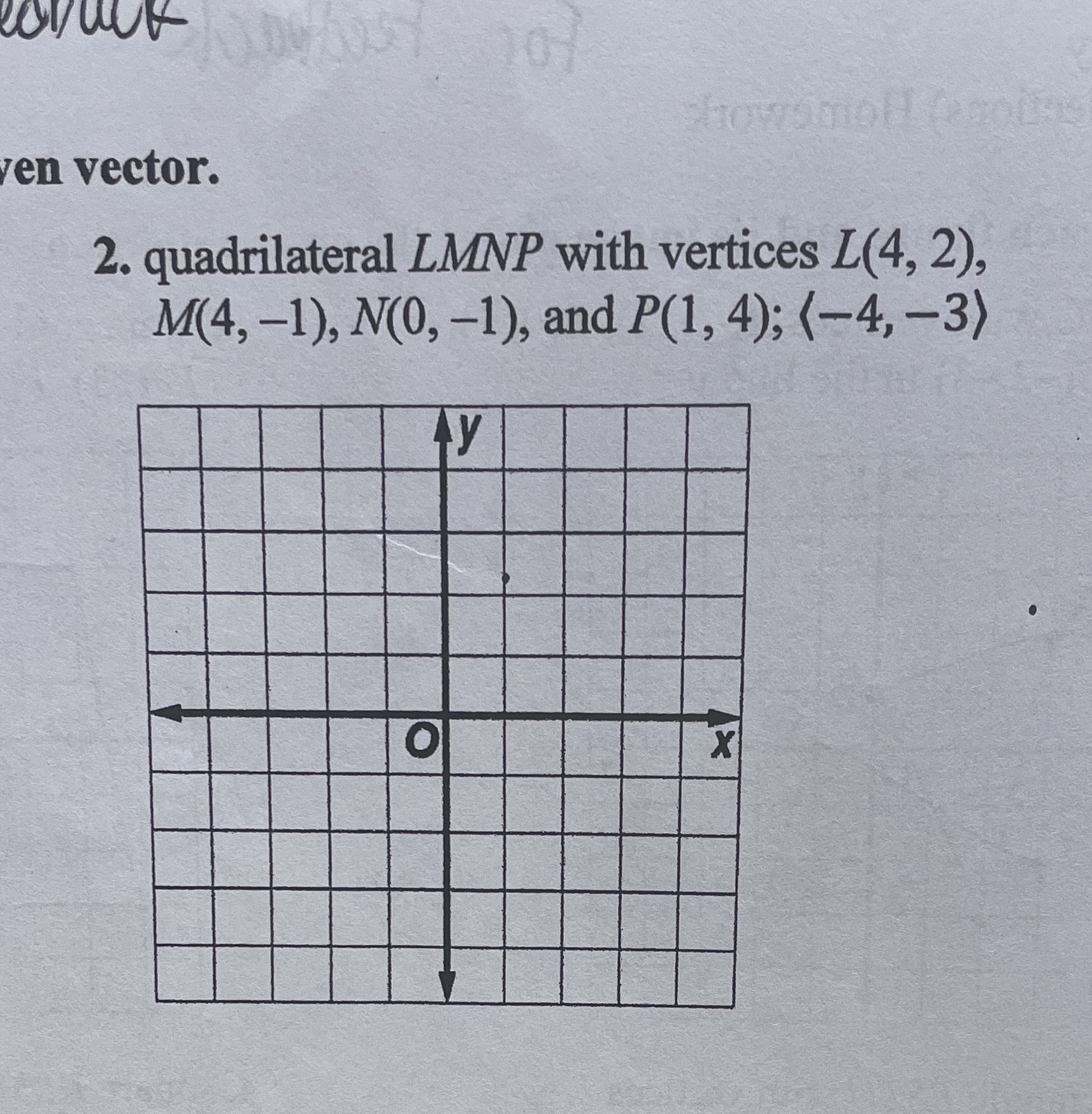 howimon en vector. 2. quadrilateral LMNP with
