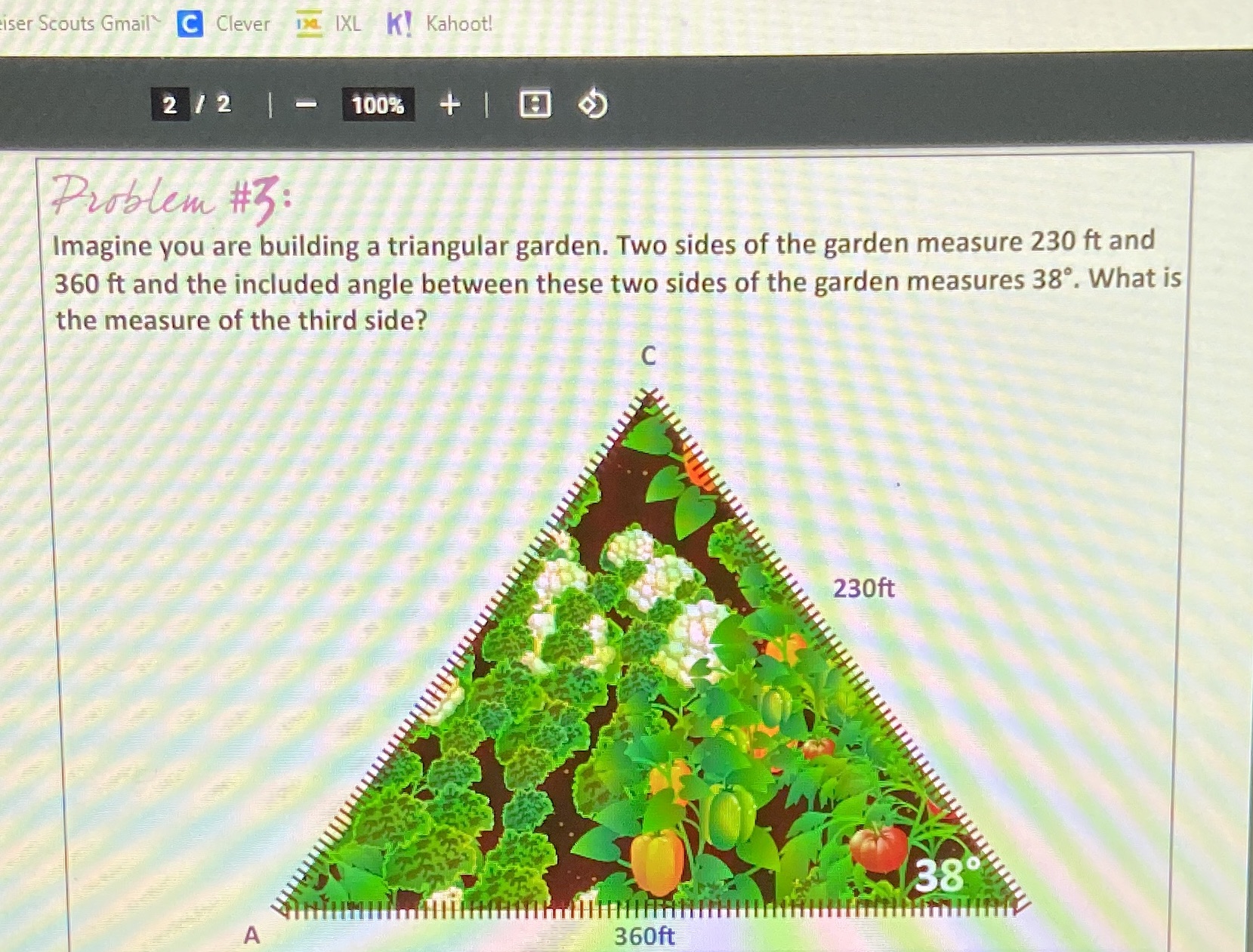 iser Scouts Gmail C Clever 12 IXL K! Kahoot! 2/2