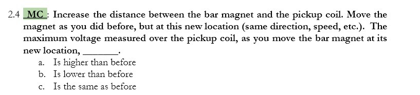 2.4 MC : Increase the distance between the bar