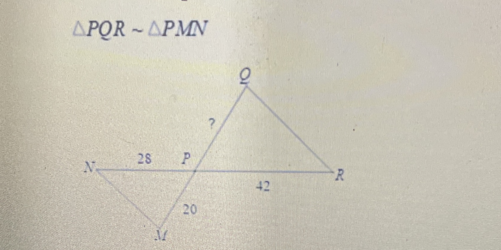 Given the triangles are so similar, solve for the