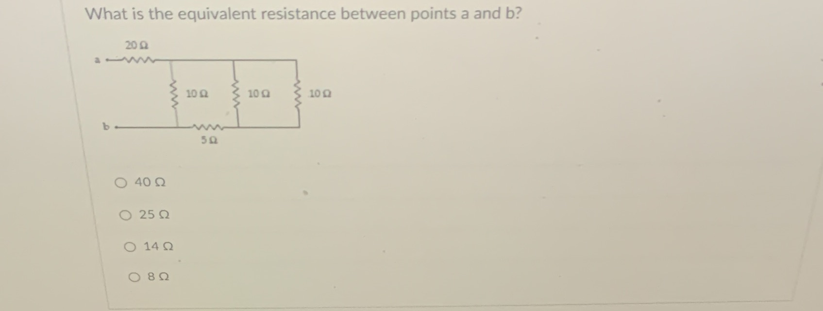 10 What is the equivalent resistance between
