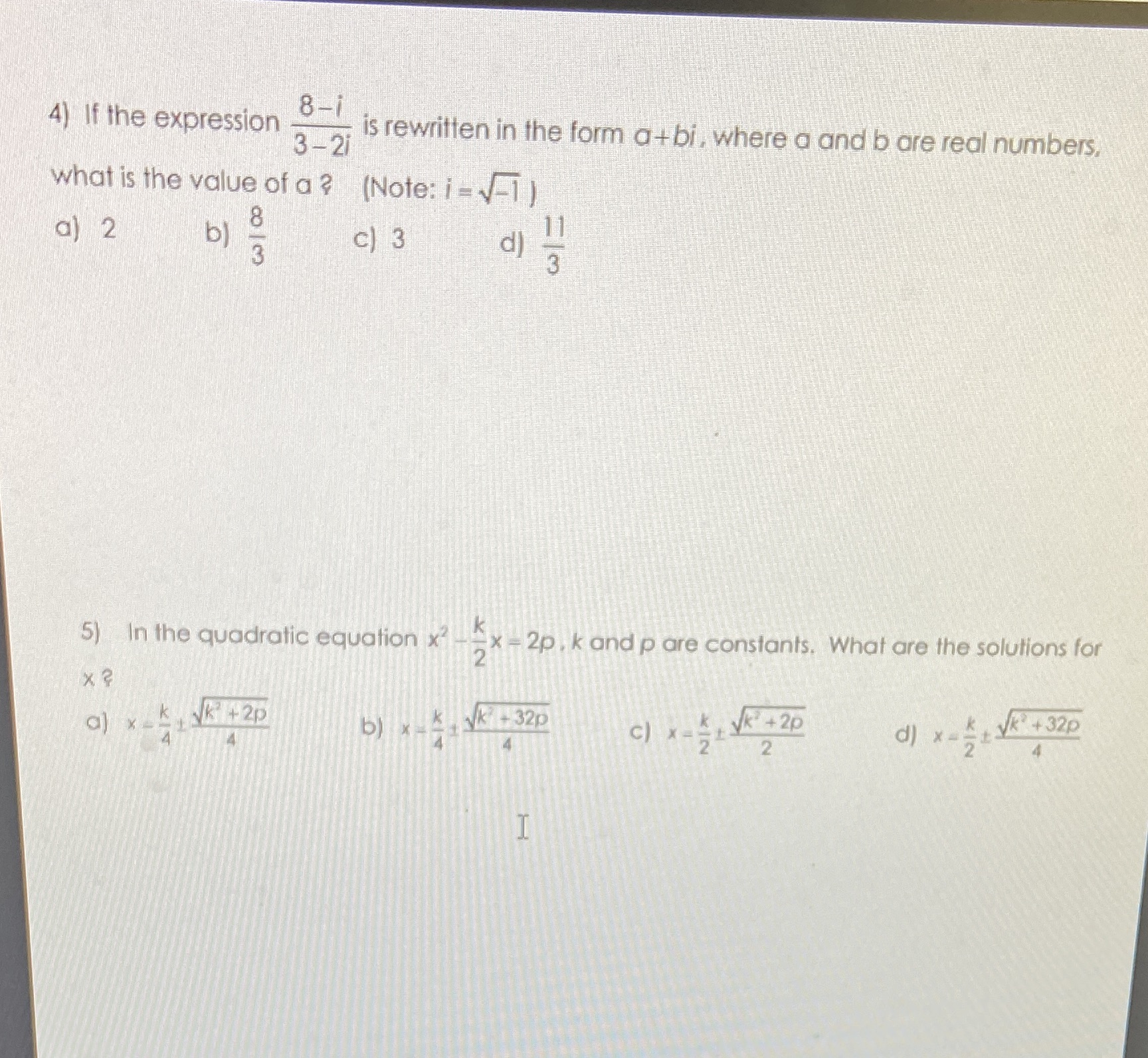 4) If the expression 8-1 3-21 is rewritten in the
