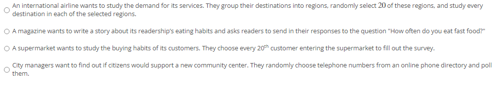 Select the scenario which is an example of