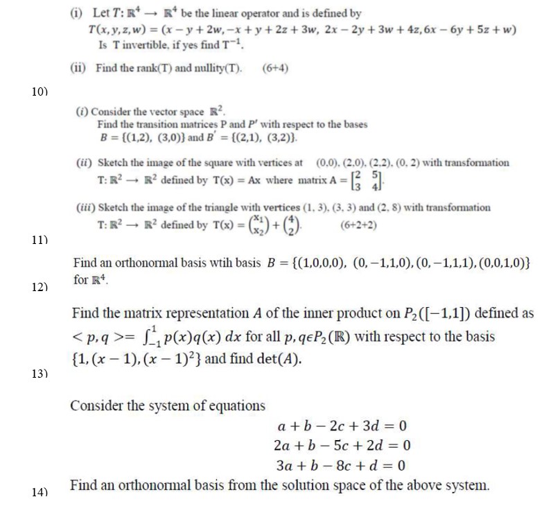 1) Consider f : P2 - P2 defined by T[f (c)] =