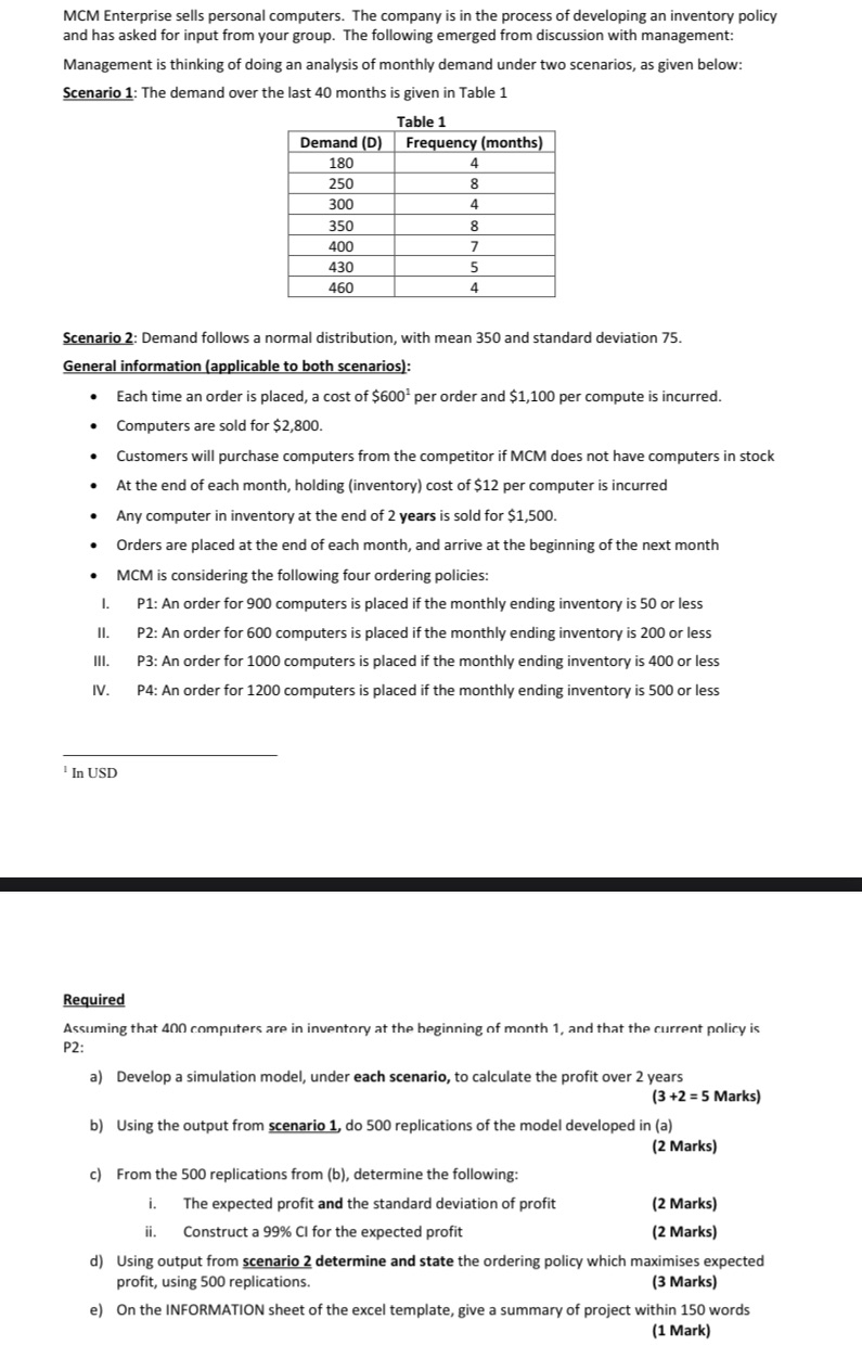 Good day sirs I am doing my quantitative method
