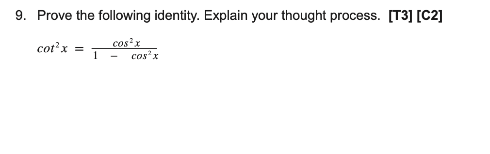 can you help me with question 9 9. Prove the