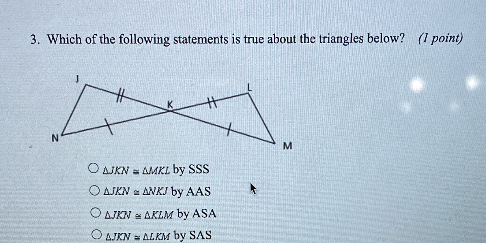 3. Which of the following statements is true