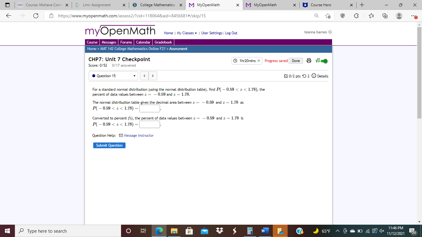 HI Course: Mohave Comm X | [ Line: Assignment X S