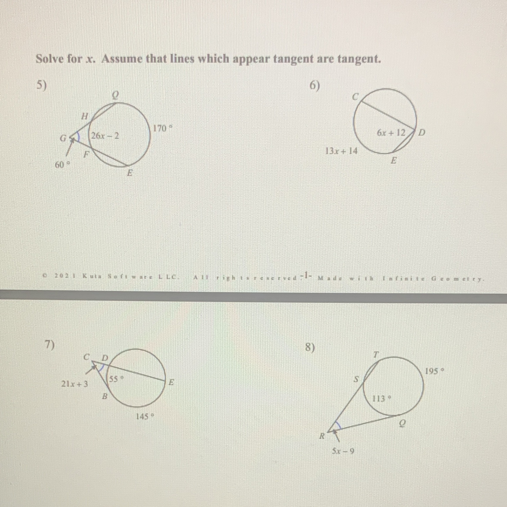 10-6: Secants, Tangents, & Angle Measures