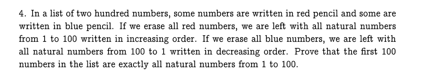 4. In a list of two hundred numbers, some numbers