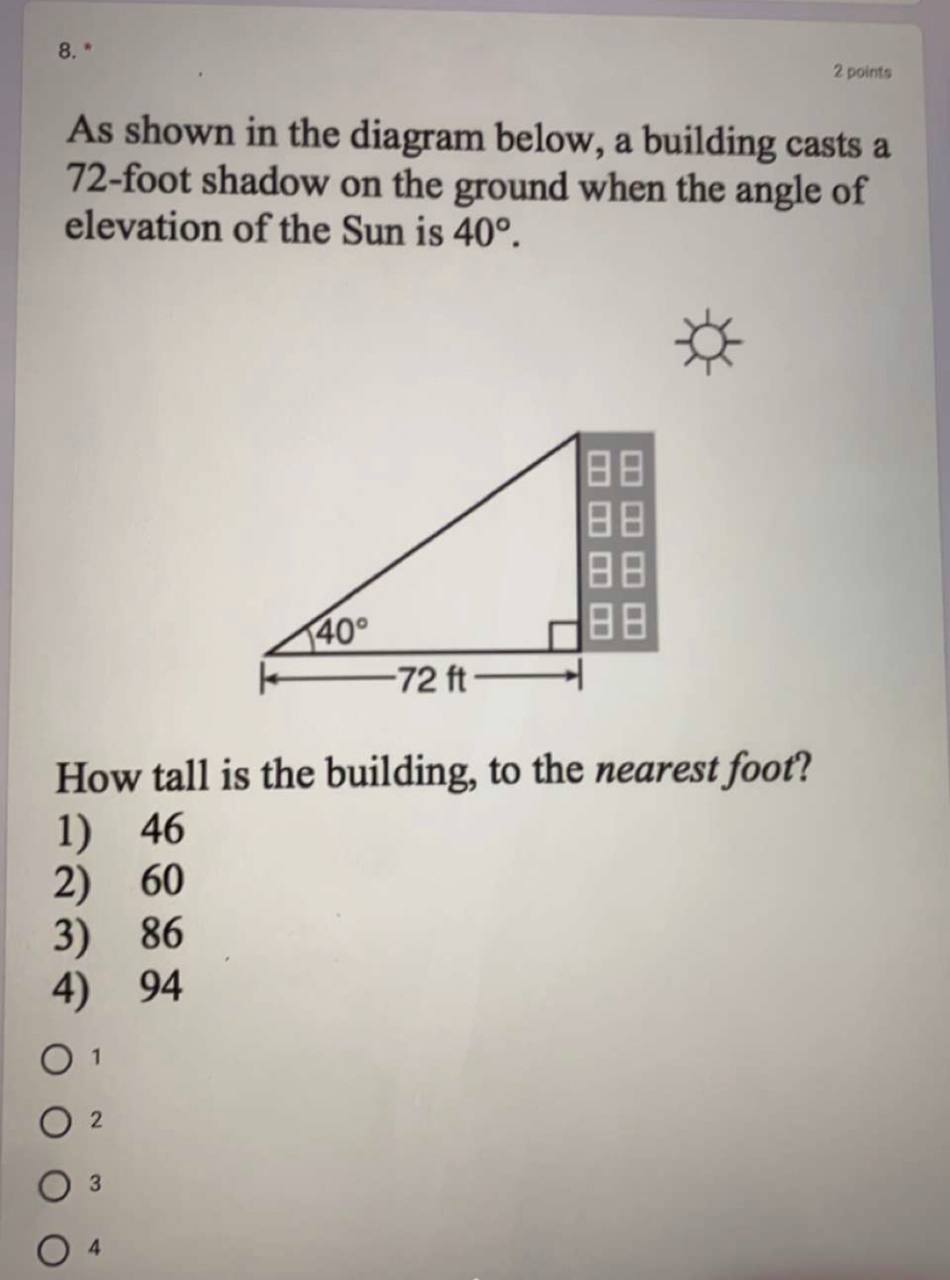 answer question below plz 8. 2 points As shown in