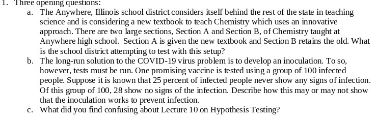 1. Three opemng ouesttons: a. The Anywhere,