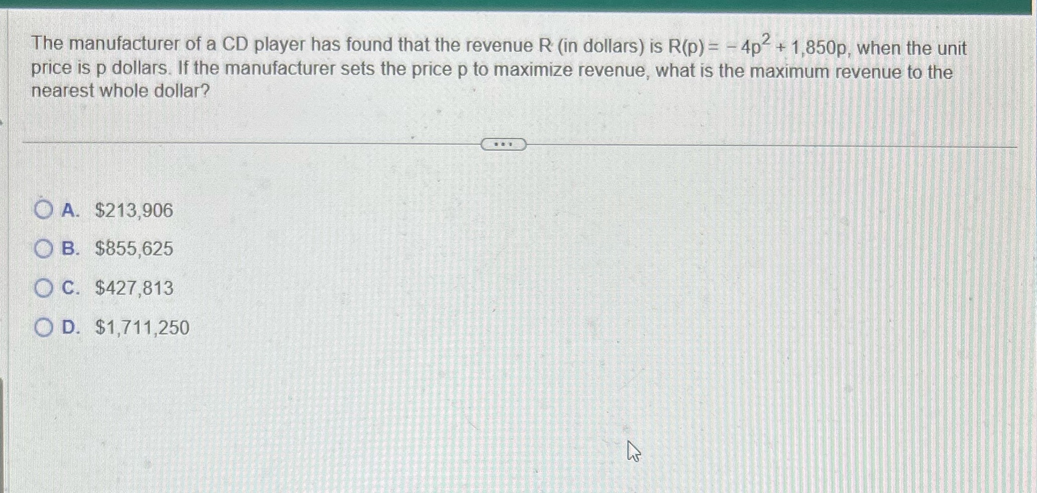 The manufacturer of a CD player has found that