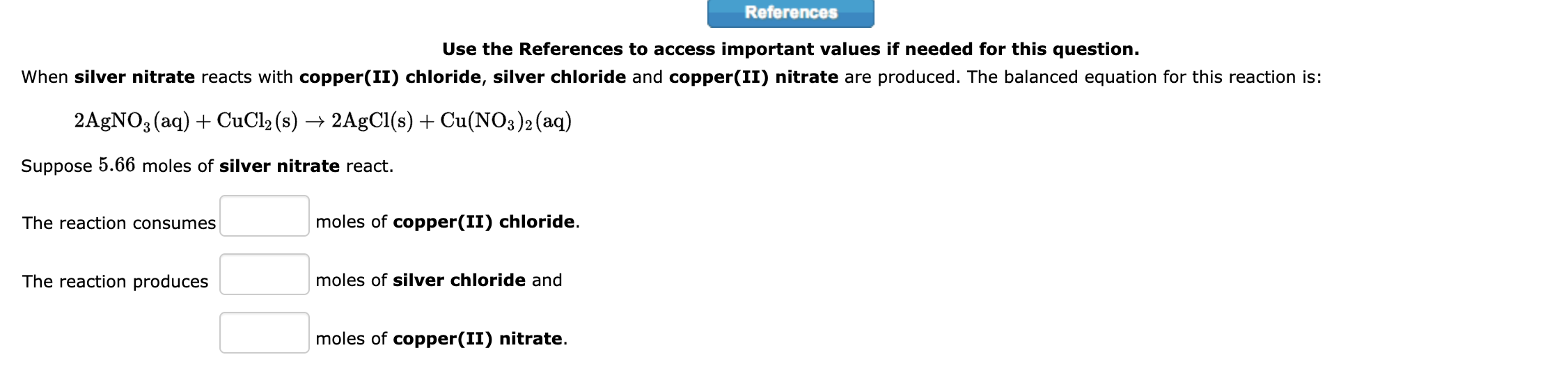1. Use the References to access important values