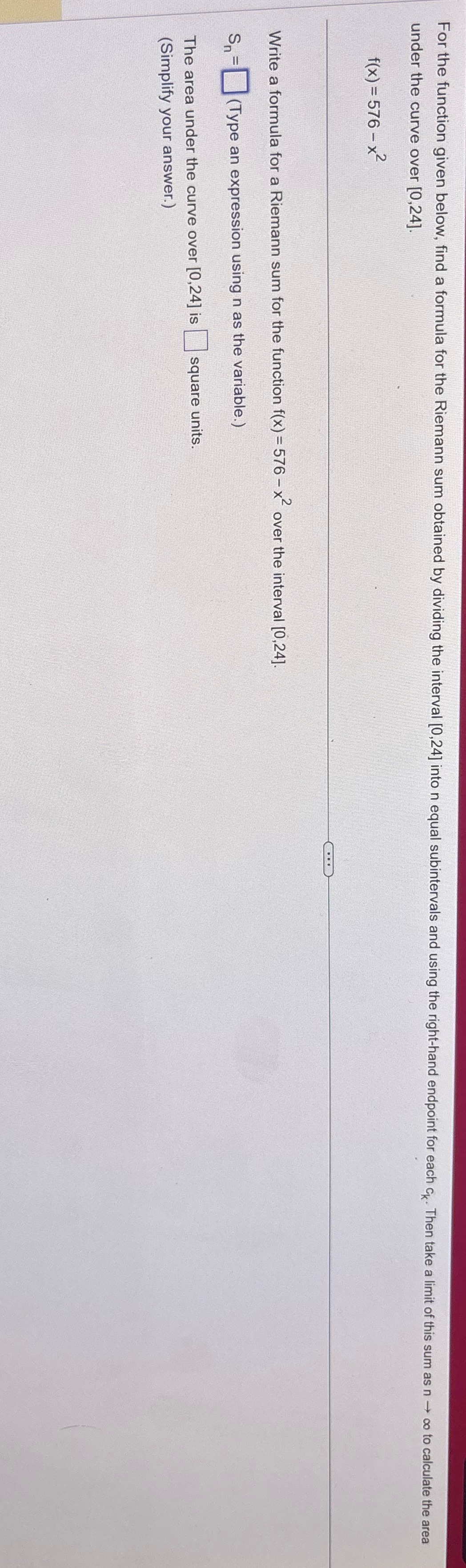 Question 5 under the curve over [0,24]. For the