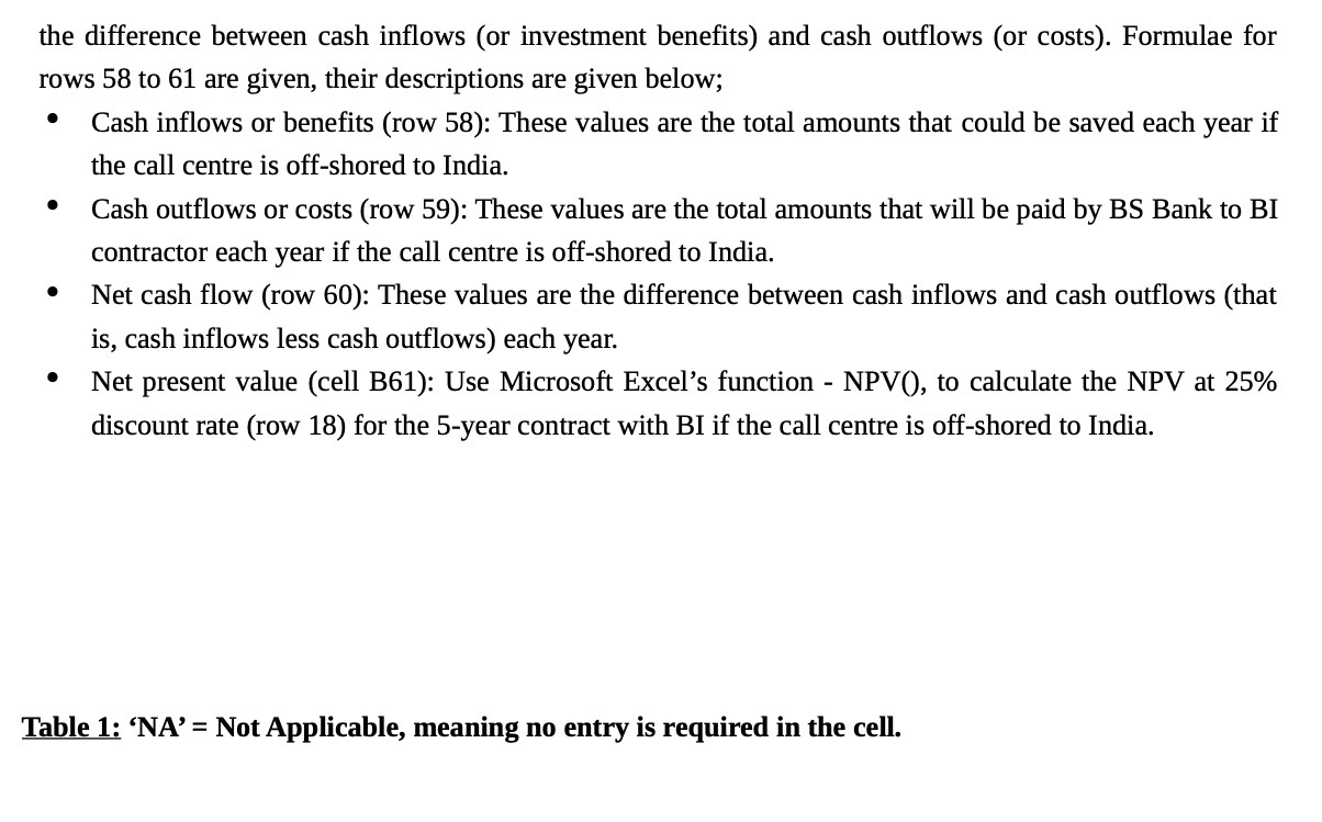 the difference between cash inows (or investment