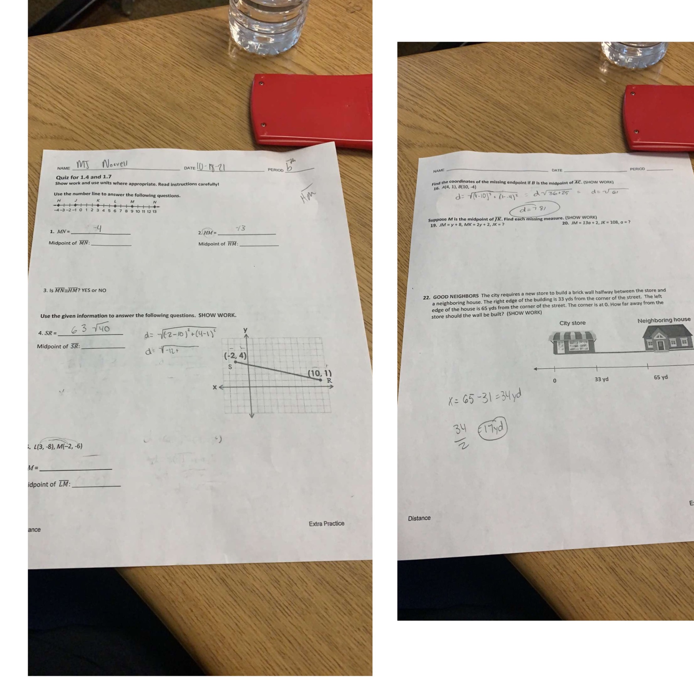 HELPP?!!! NAME MJ Norvell DATE 10- 18-21 Quiz for