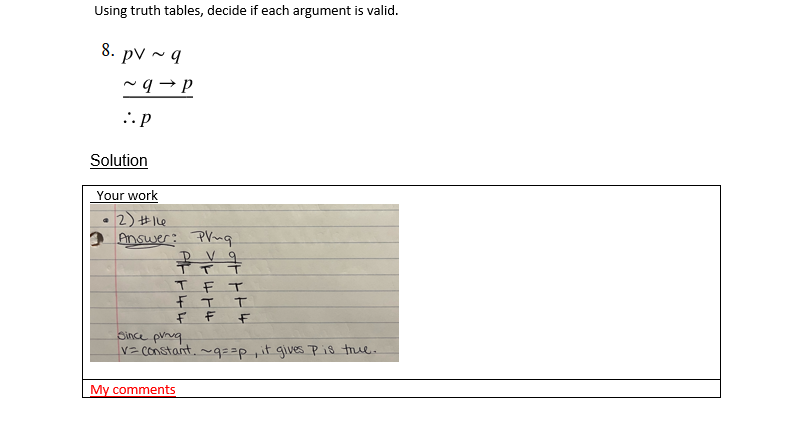 \fHint: Fill in the blanks in the following truth