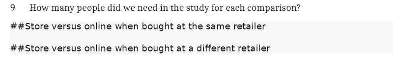 9 How many people did we need in the study for
