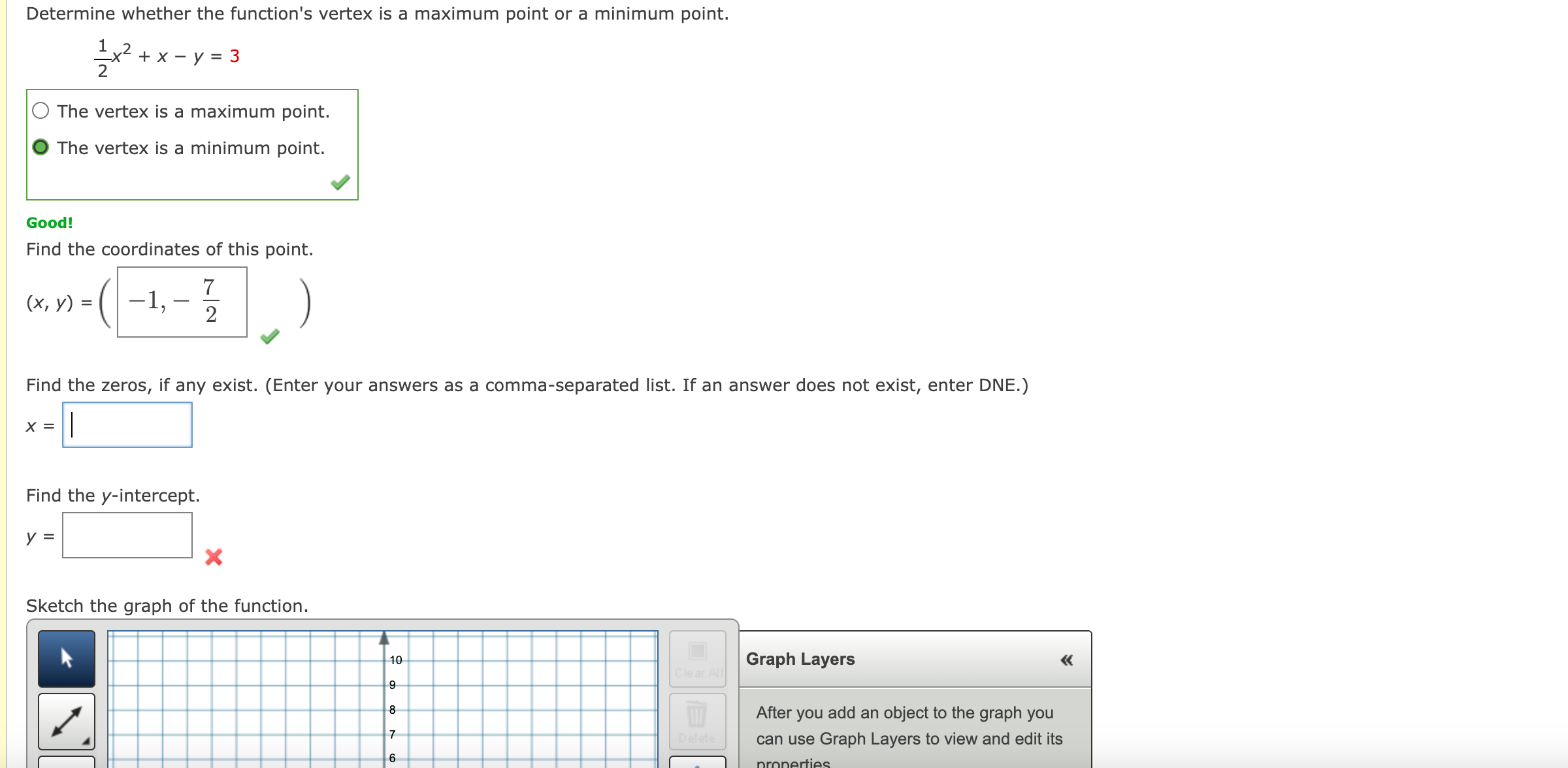 QUESTION 1 Determine whether the function's
