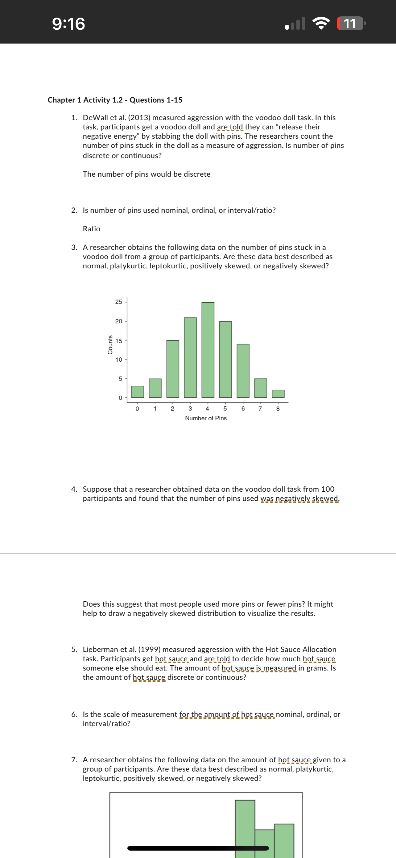 9:16 ( 11 Chapter 1 Activity 1.2 - Questions 1-15