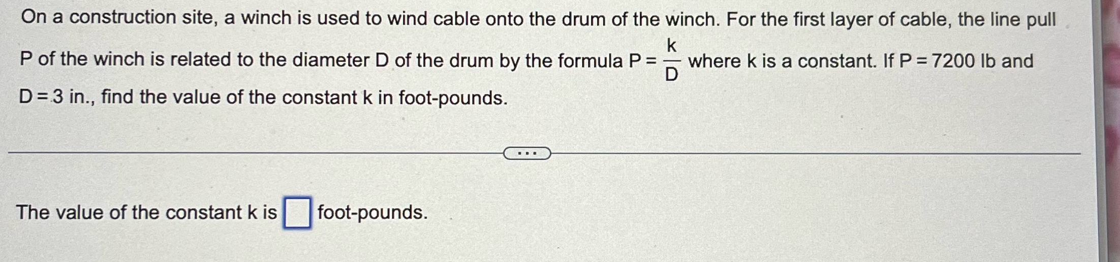 On a construction site, a winch is used to wind