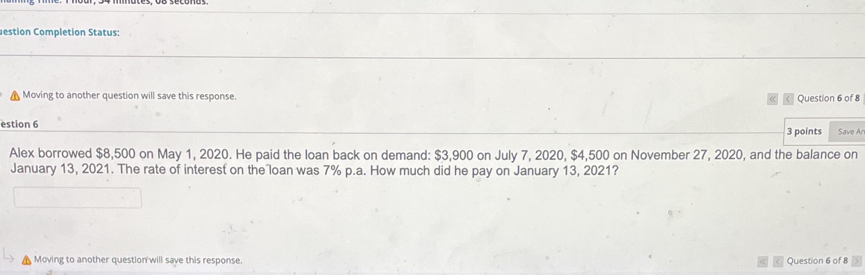 estion Completion Status: A Moving to another