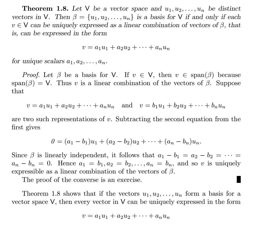Theorem 1.8. Let V be a vector space and u1, U2,