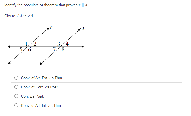 Number 1. \fIdentify a pair of same-side interior