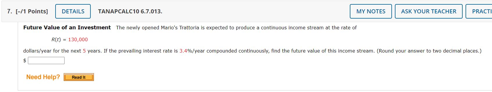 10. {I1 Points] TANAPCALC10 6.7.020. MY NOTES ASK