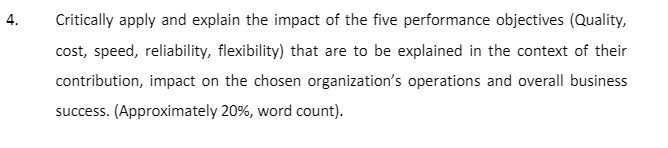 4. Critically apply and explain the impact of the