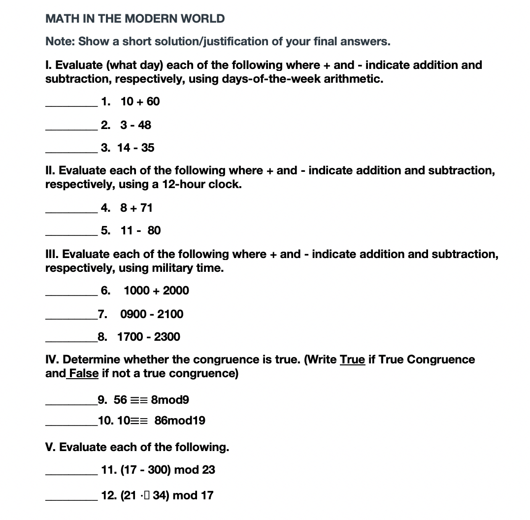 MATH WORLD TOPIC: MATHEMATICAL SYSTEM MATH IN THE