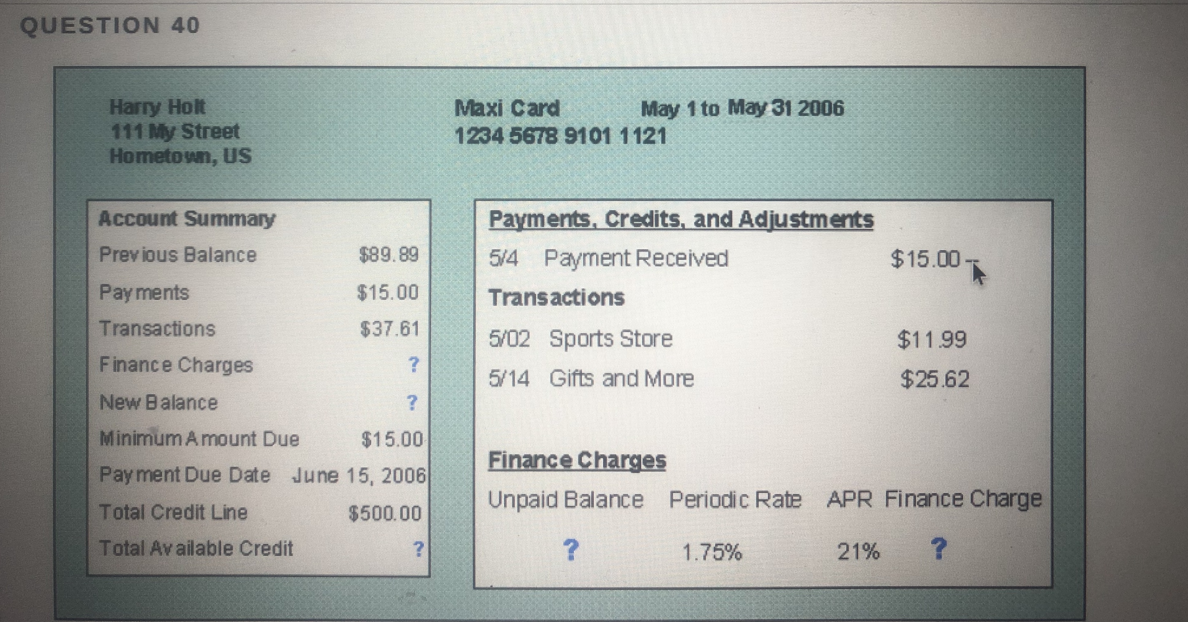 Use the chart to answer the following questions..