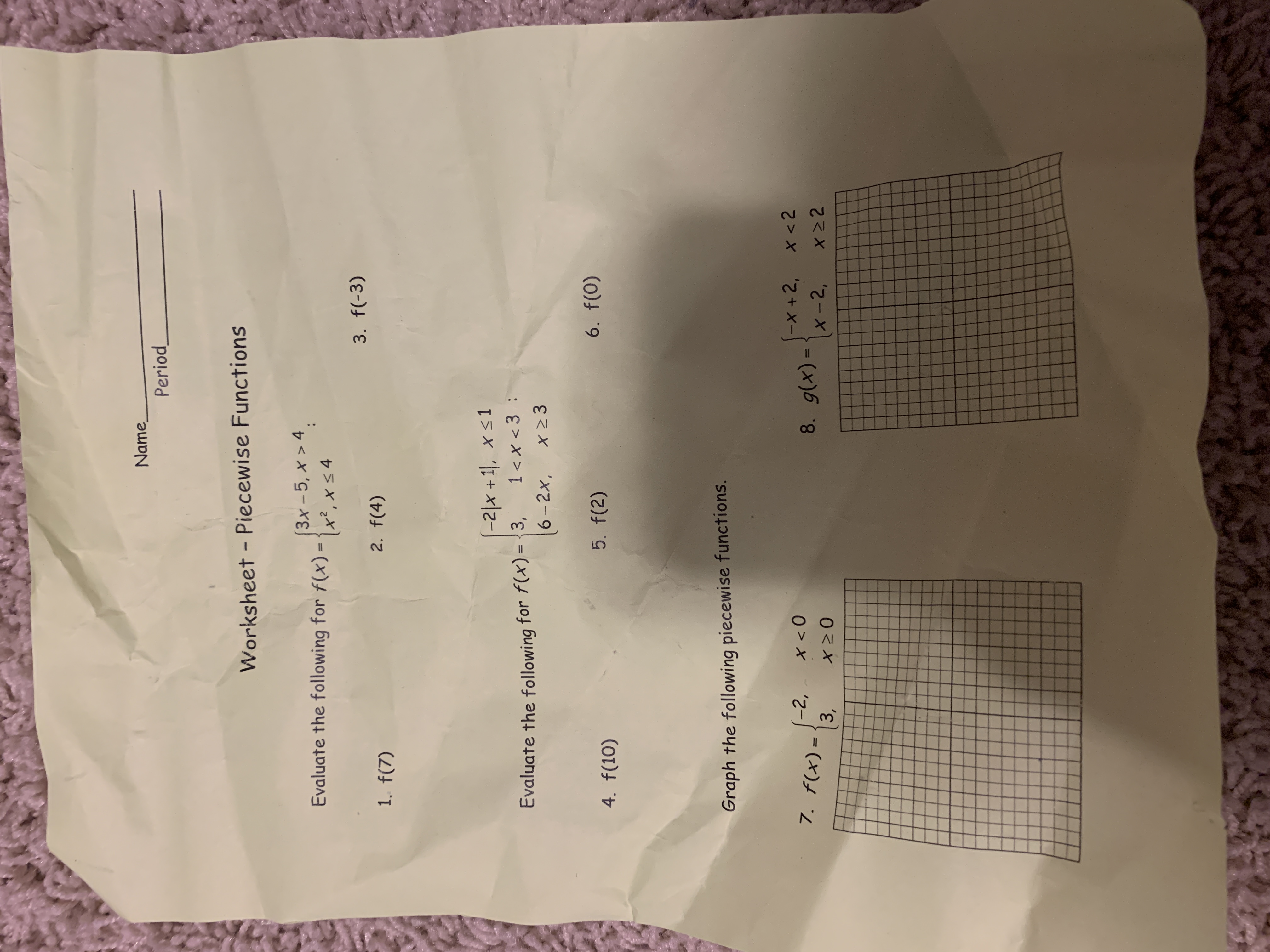 \f4 X 5-2 (-3x + 2, x 52 10. f(x) =3x2 - 2 2 4 X