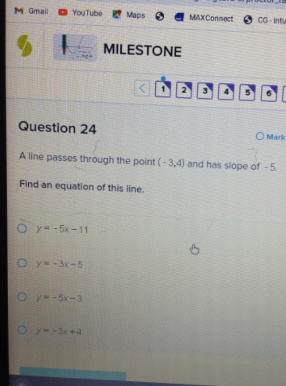 find the equation of this line M Gmail YouTube