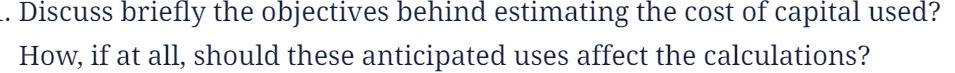 _. Discuss briey the objectives behind estimating
