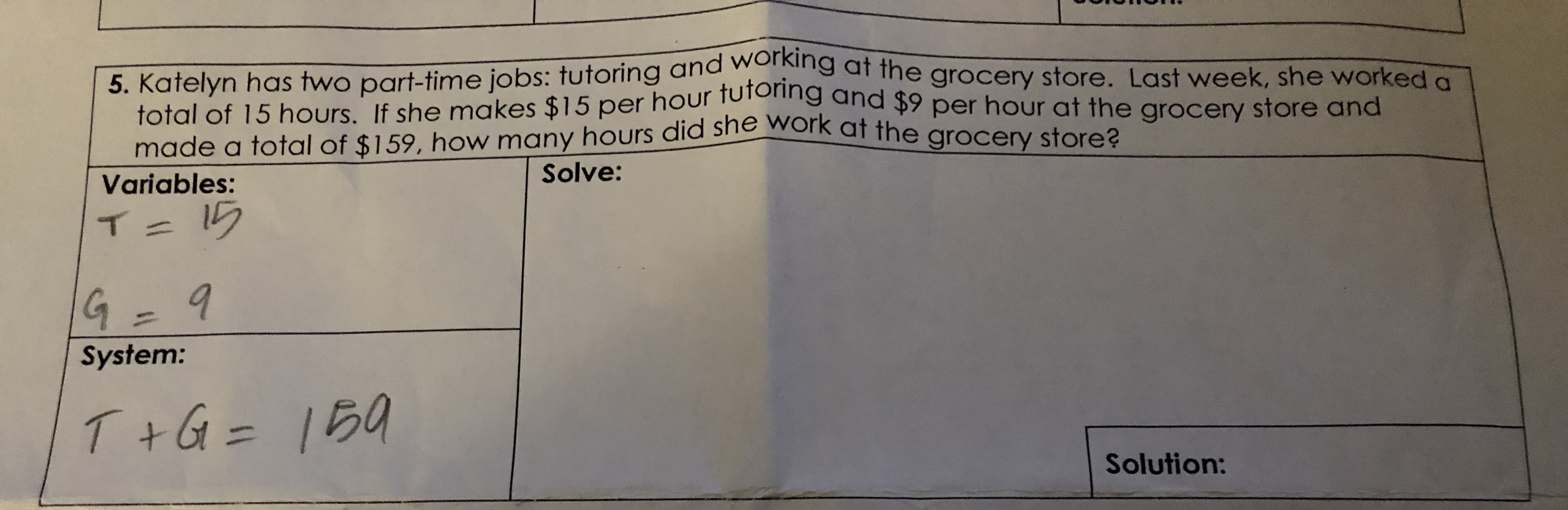 How do you do these types of problems 5. Katelyn