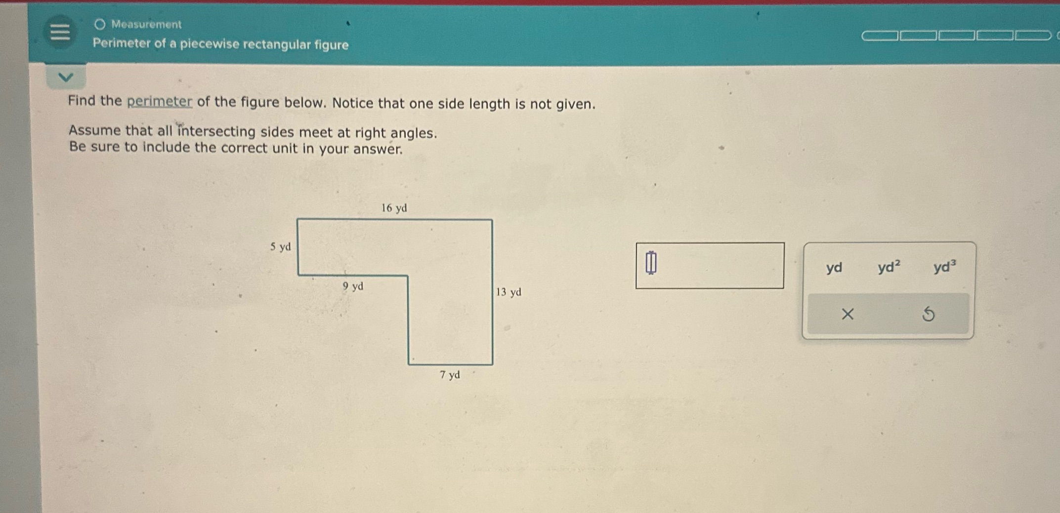 E O Measurement Perimeter of a piecewise