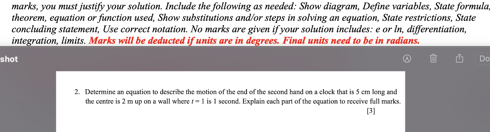 marks, you must justify your solution. Include