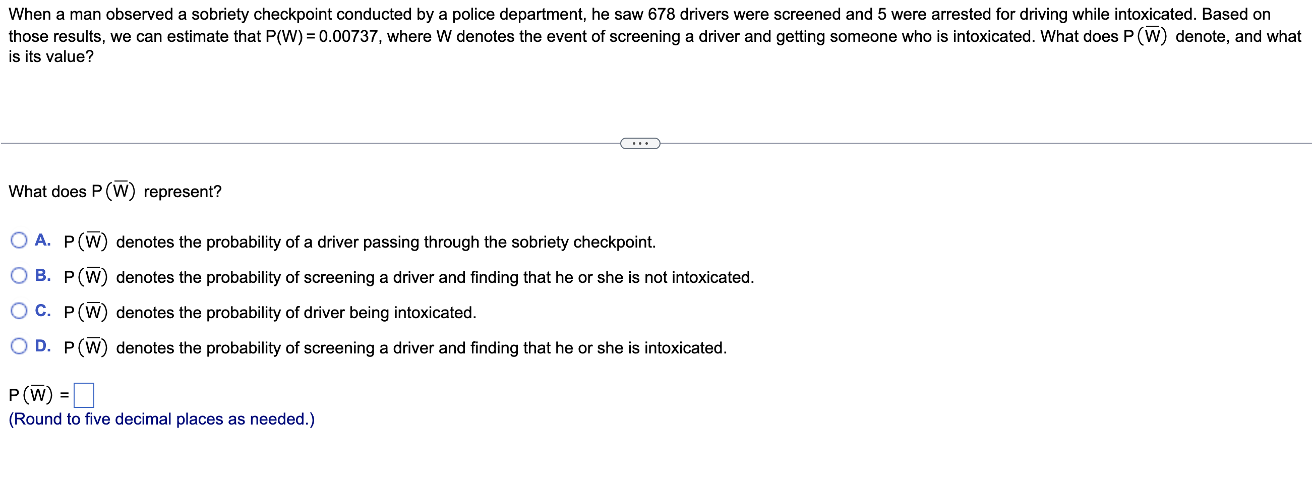 When a man observed a sobriety checkpoint