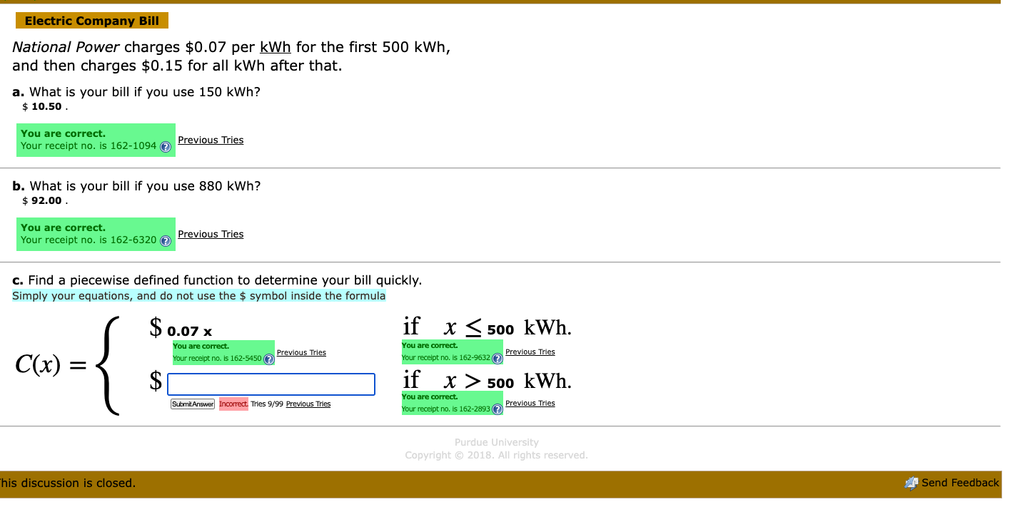 Electric Company Bill National Power charges