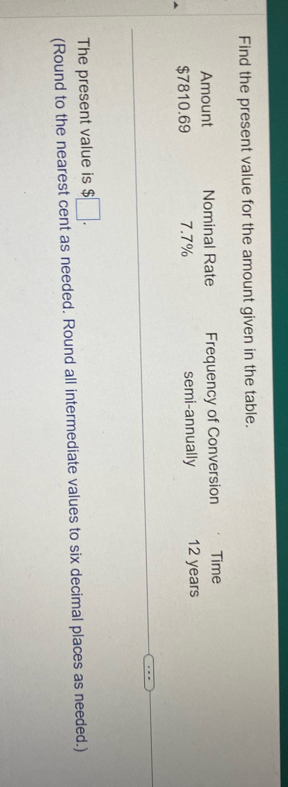 NEED ANSWER ASAP PLEASE HELP ME Find the present