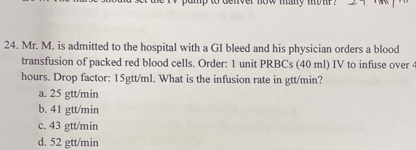 Dosage calculation pullip to deliver flow many