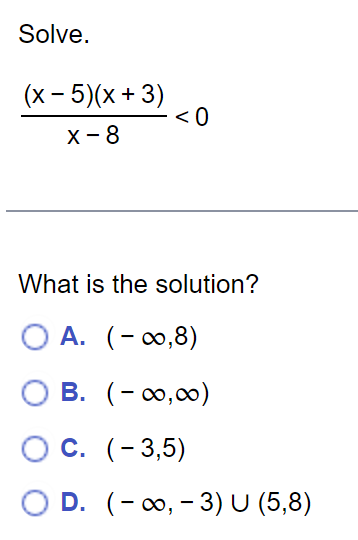 Solve the polynomial inequality symbolically.