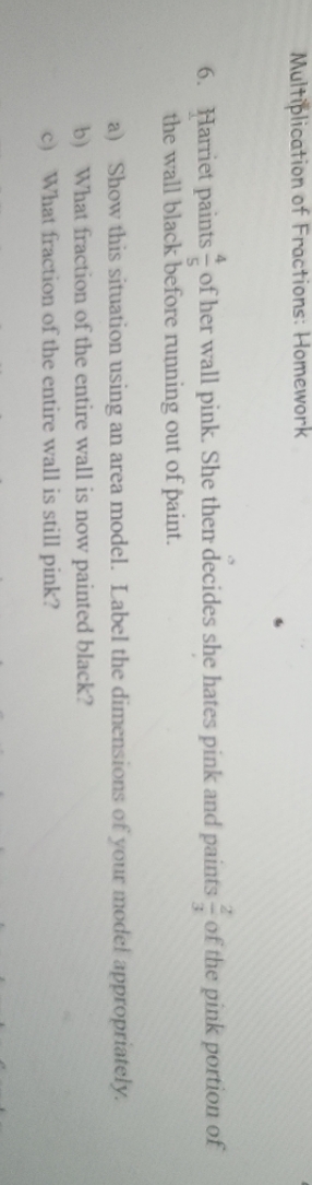 include diagram Multiplication of Fractions: