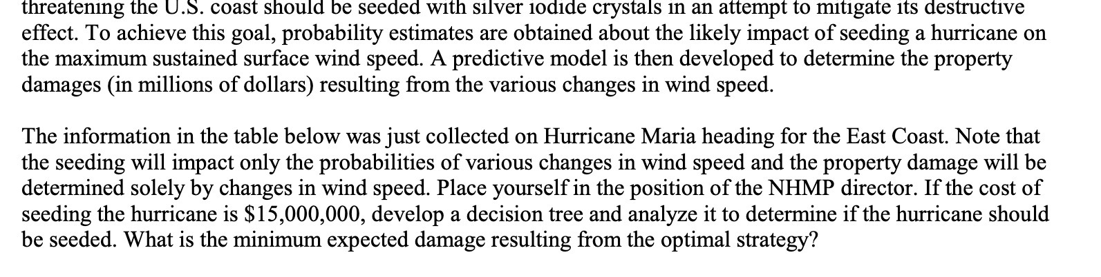 threatening the US. coast should be seeded w1th