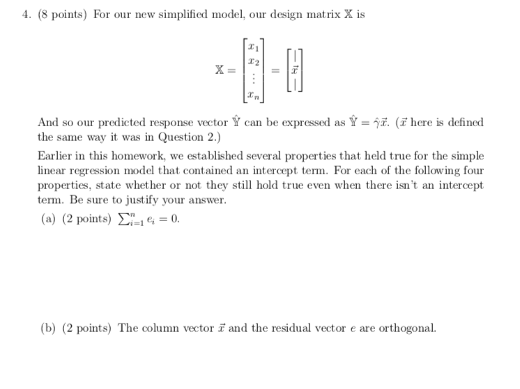 (7 points) In Lecture 13, we viewed both the